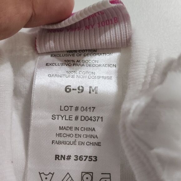 Baby Girls 4 Piece Embroidered Floral & Textured Pink & White Outfit Set 6-9m - Picture 7 of 7